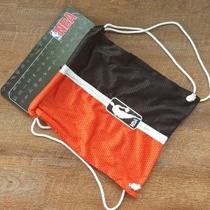NBA Jersey Cinch Bag Backpack Orange Black White